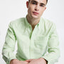 Andrew Oxford Loose Shirt - Light Green