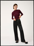 Edie LS Top - Burgundy