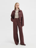 Lea Denim Trousers - Burgundy