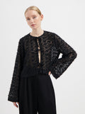 Georgie Tie Blouse - Black