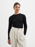 Leslie Mesh Top - Black