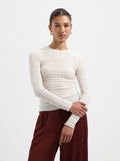 Leslie Mesh Top - White