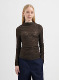 Libbie Mesh Top - Brown