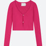 Maja Cropped Cardigan - Pink
