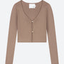 Maja Cropped Cardigan - Taupe