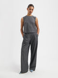 Mira SL Herringbone Top - Grey