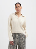 Mila Polo Neck Pull - Sand