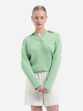Mila Polo Neck Pull - Light Green