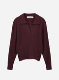 Mila Polo Pullover - Burgundy