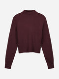 Ella Cropped Mockneck - Burgundy