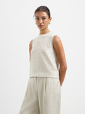 Pattie Tweed Top - White