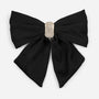 Moon Dust Bow Hairclip - Obsidian Black