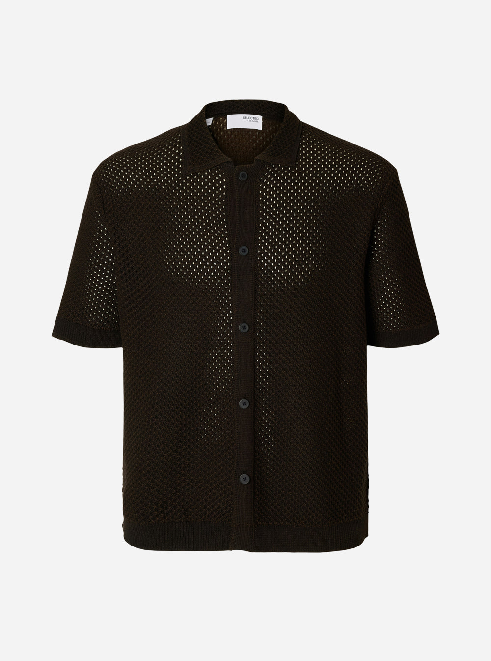 Ginger SS Knit Relaxed Polo Cardigan - Black – We Are Labels