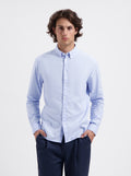 James Brushed Twill Regular Shirt - Light Blue