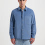 Collin Cord Loose Overshirt - Blue