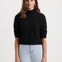 Ella Cropped Mockneck - Black