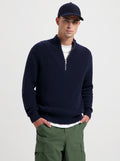Floris Rib Halfzip - Navy
