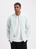 James Oxford Regular Shirt - Green Stripe