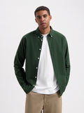 James Velveteen Regular Shirt - Dark Green