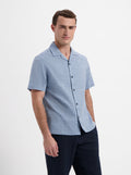Jude SS Shirt - Blue Slub