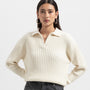 Layla Polo Neck Pull - Off White