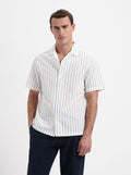 Jude SS Shirt - White Pinstripe