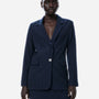 Maira Blazer - Navy Pinstripe