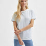Short Sleeved Tee - Snow White Cashmere Blue